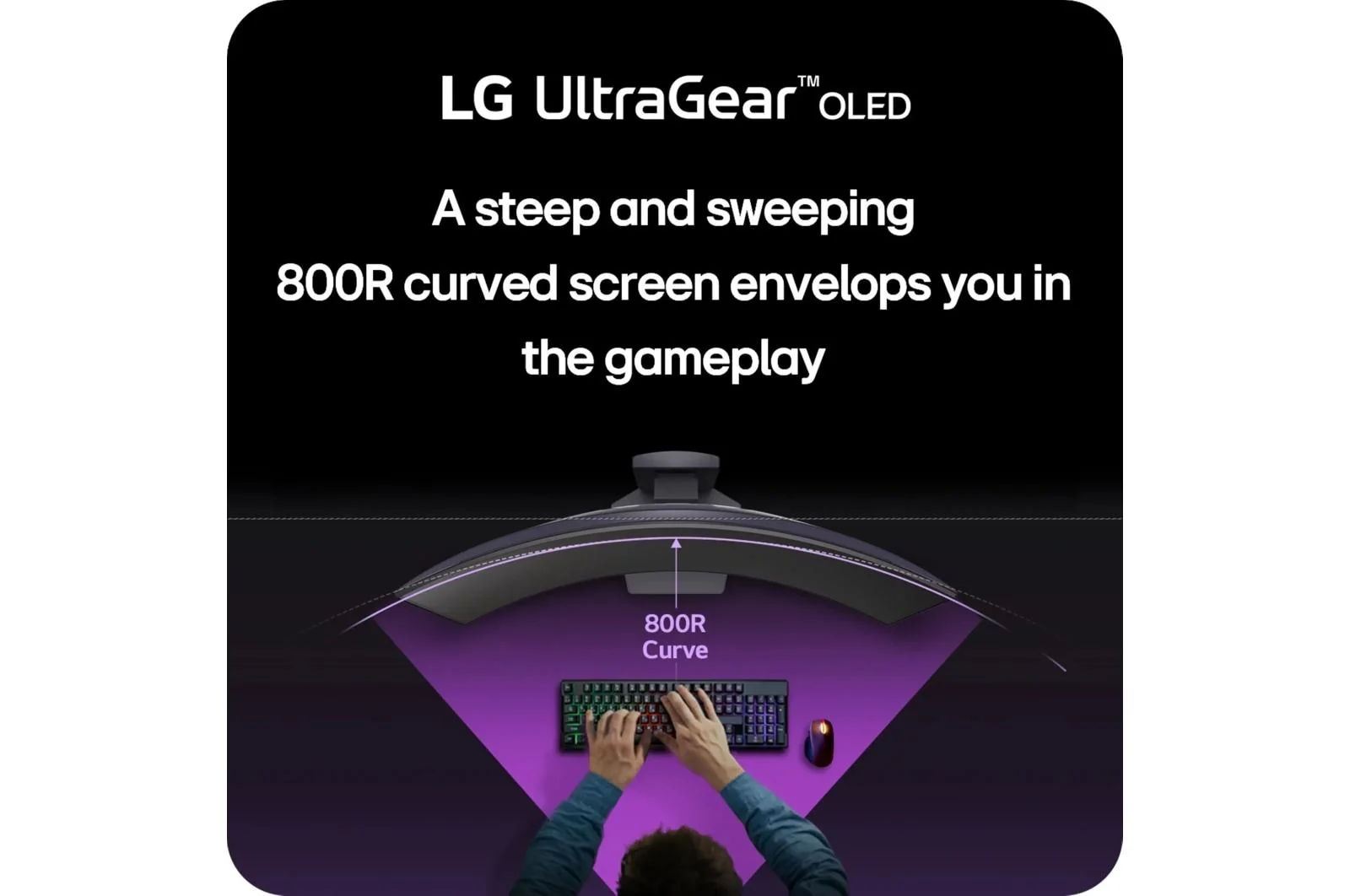 Lg 34GS95QEB 34 Inch UltraGear™ OLED WQHD 1440P 240Hz 0.03ms G-Sync Compatible 800R Curved Gaming Monitor - 34GS95QE-B - Image 4