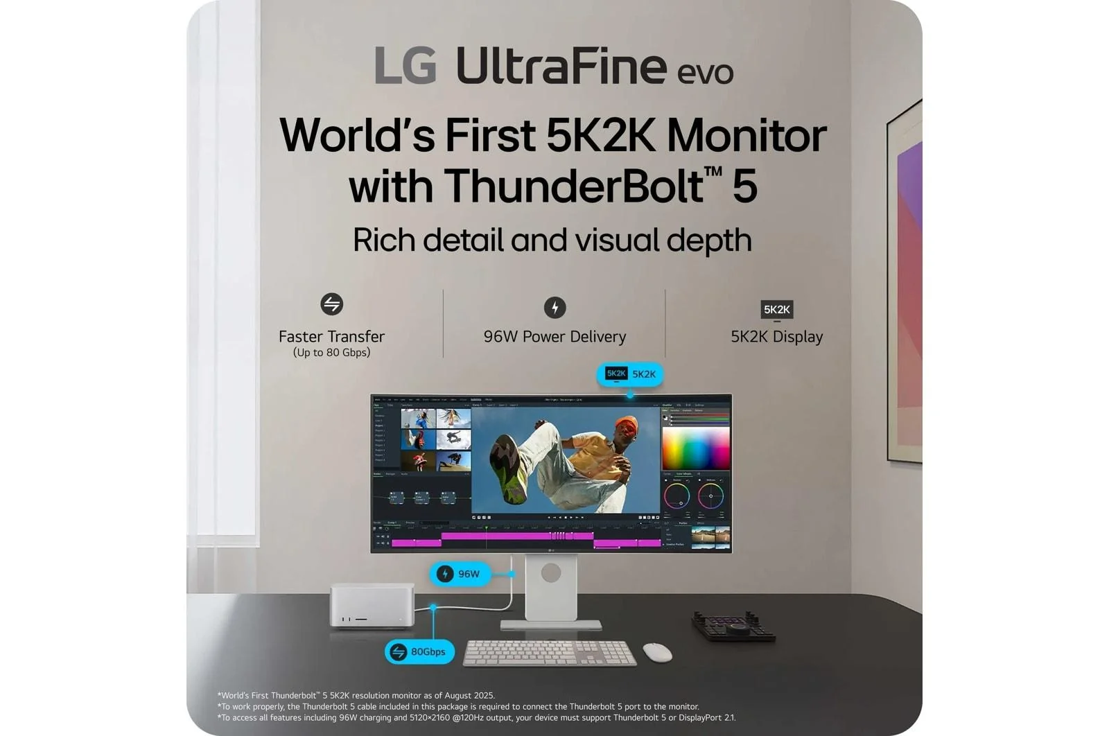 Lg 40U990AW 40 Inch UltraFine evo™ 5K2K WUHD Nano IPS Black Monitor with Thunderbolt™ 5 PD 96W - Image 2