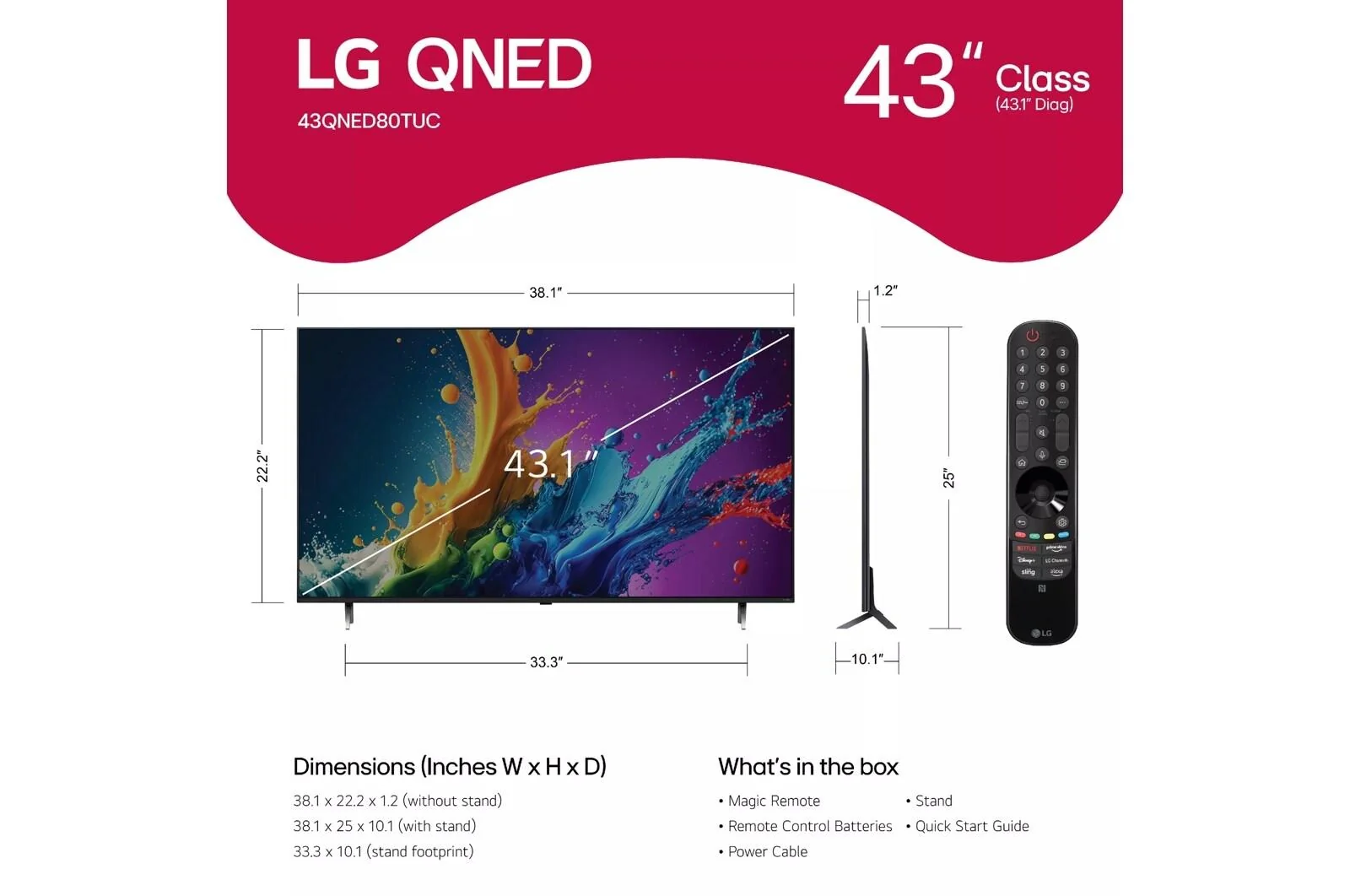 43QNED80TUC LG 43 Inch Class QNED80T Series 4K QNED TV with webOS 24 - Image 7