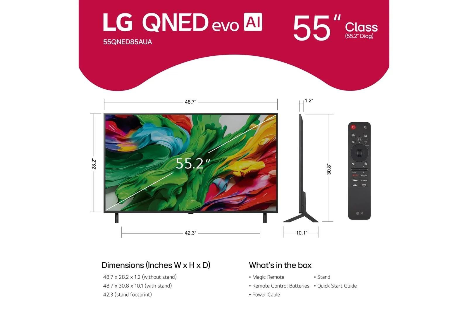 Lg 55QNED85AUA 55 Inch Class LG QNED evo AI QNED85A 4K Smart TV 2025 - Image 13