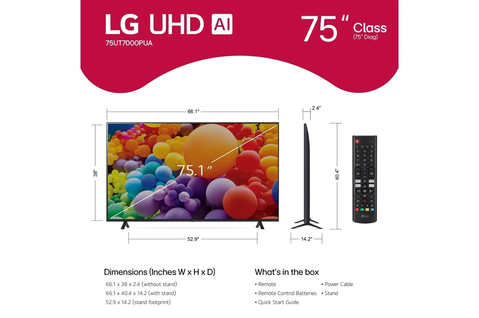 75UT7000PUA LG 75 Inch Class UHD Series 4K UHD TV with webOS 24 - Image 10
