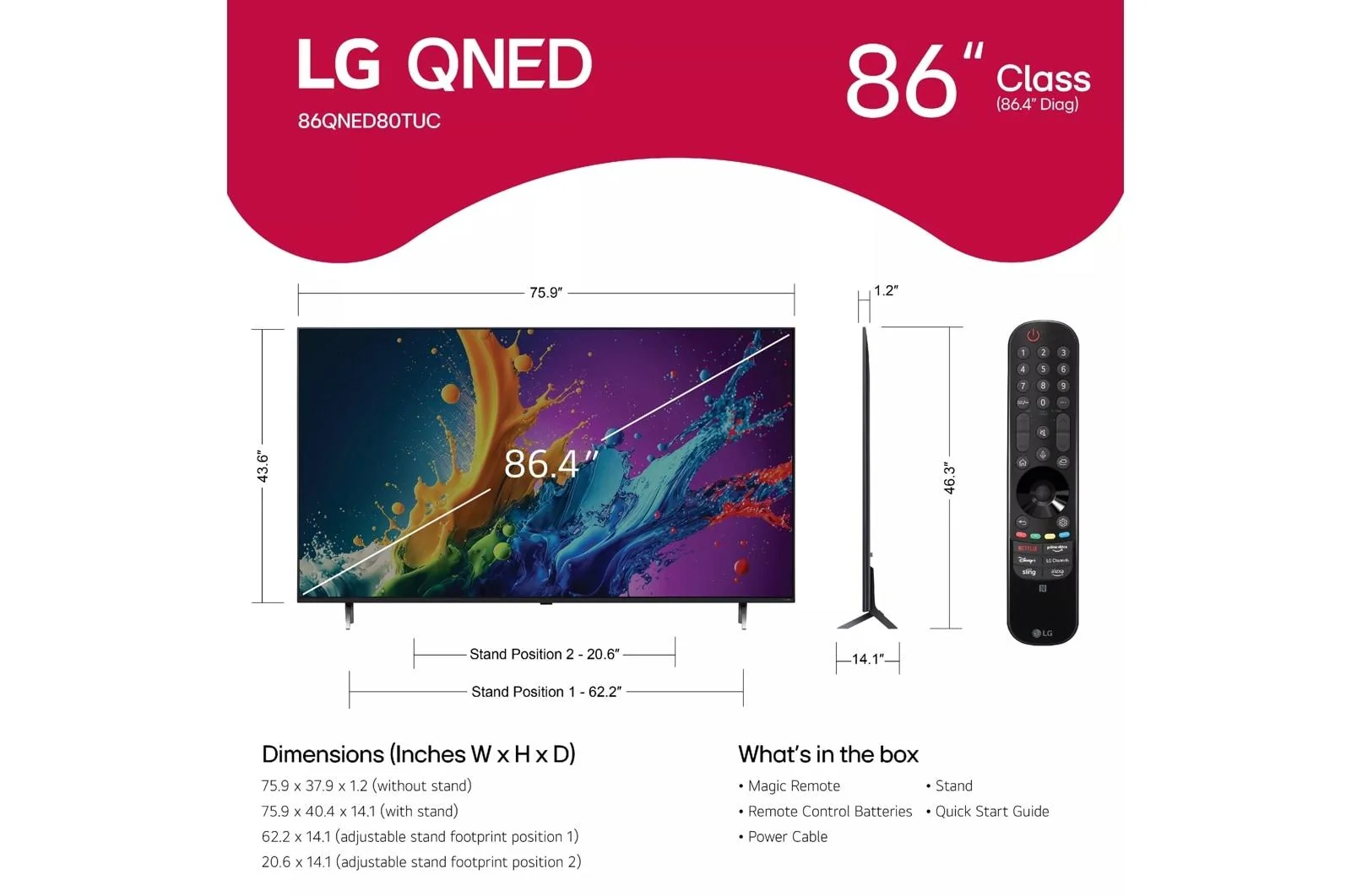 86QNED80TUC LG 86 Inch Class QNED80T Series 4K QNED TV with webOS 24 - Image 7