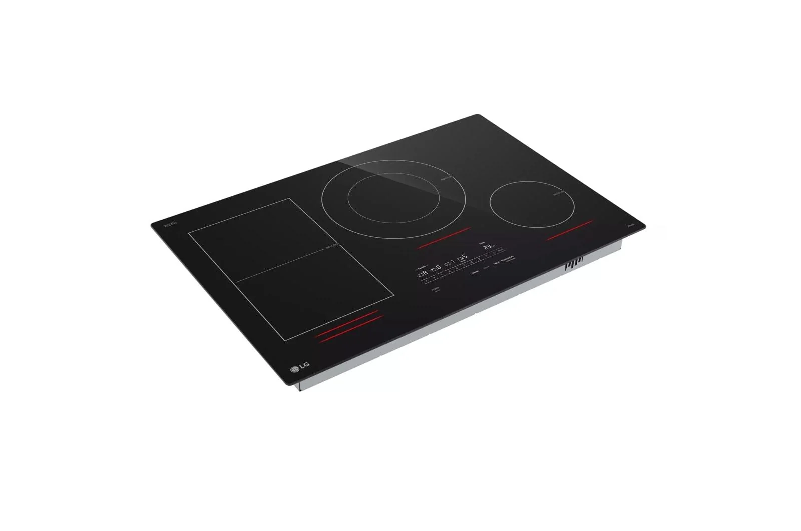 Lg CBIH3017BE 30" Induction Cooktop, 4 Elements, White Backlit, Red Bar, Bridge, ThinQ® - Image 4