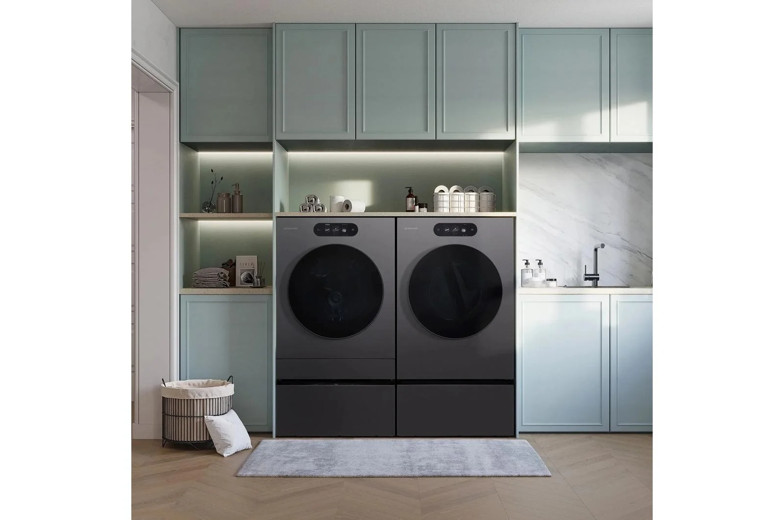 DLEX9900B LG SIGNATURE 9.0 cu. ft. Mega Capacity Smart Front Load Electric Dryer with Built-In Intelligence, TurboSteam® and Touch LCD Control - Image 14