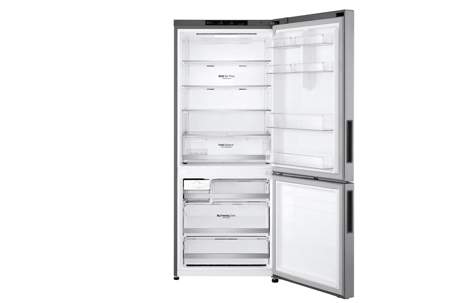 Lg LBNC15231V 15 cu. ft. 28-inch Wide Bottom Freezer Refrigerator - Stainless Steel - Image 4
