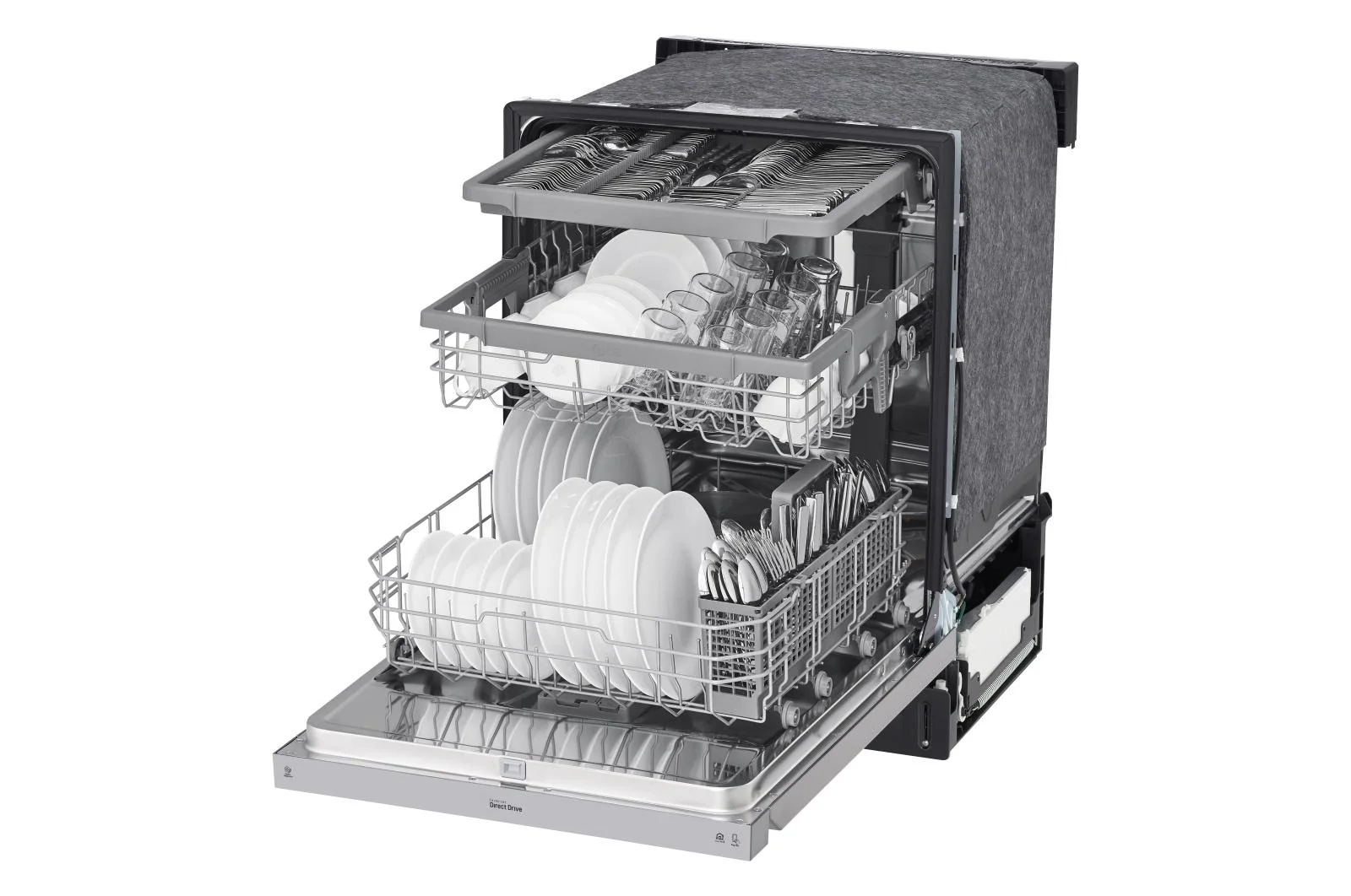 Lg LDFN4542S 24 Inch Wide QuadWash™ Front Control Dishwasher - Stainless Steel - Image 8