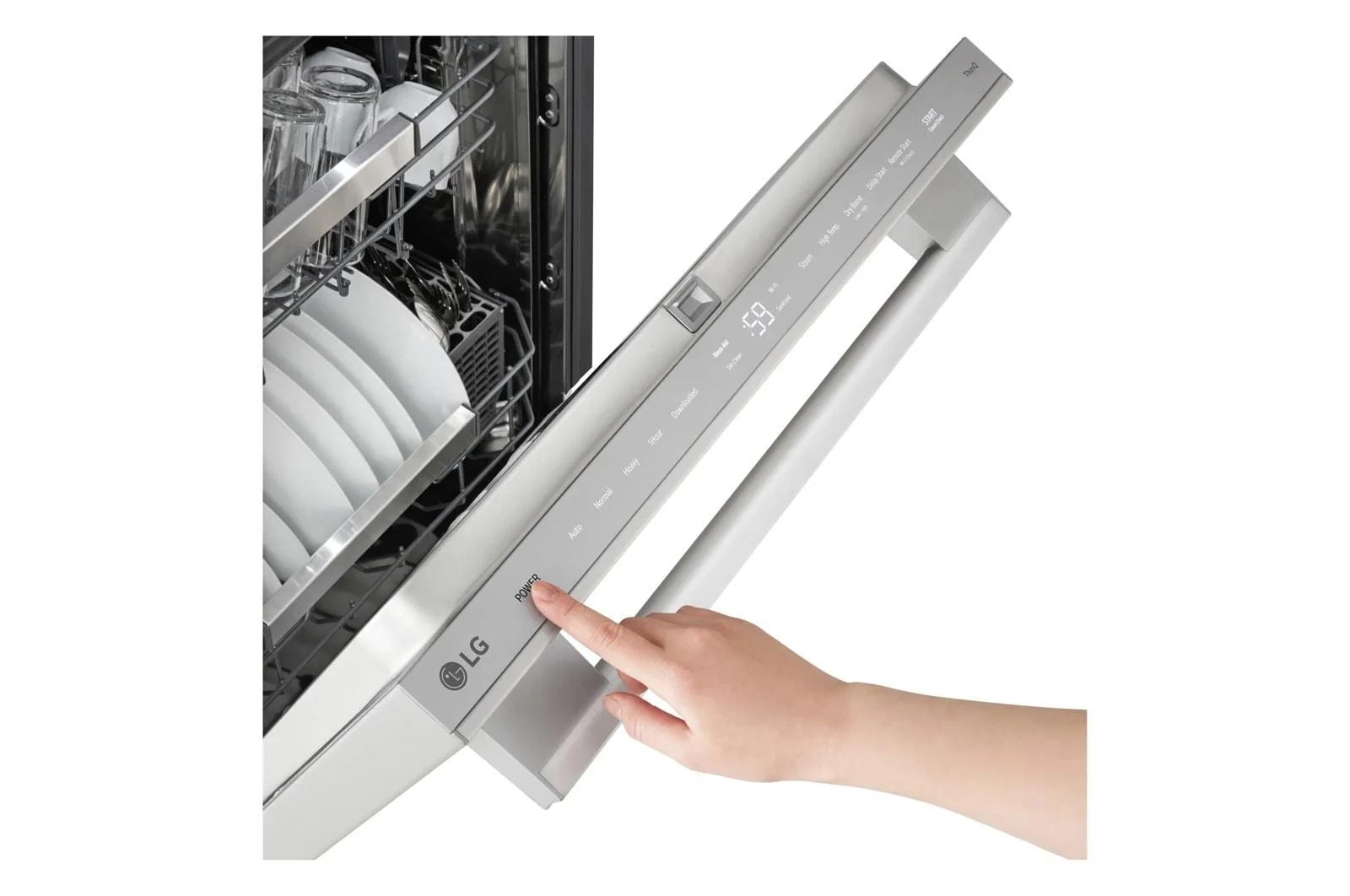 Lg LDNTH753S Smart FlushFit™ Top Control Dishwasher with 1-Hour Wash & Dry, QuadWash® Pro, TrueSteam® and Dynamic Heat Dry™ w/AutoVent Dry™ - Image 8