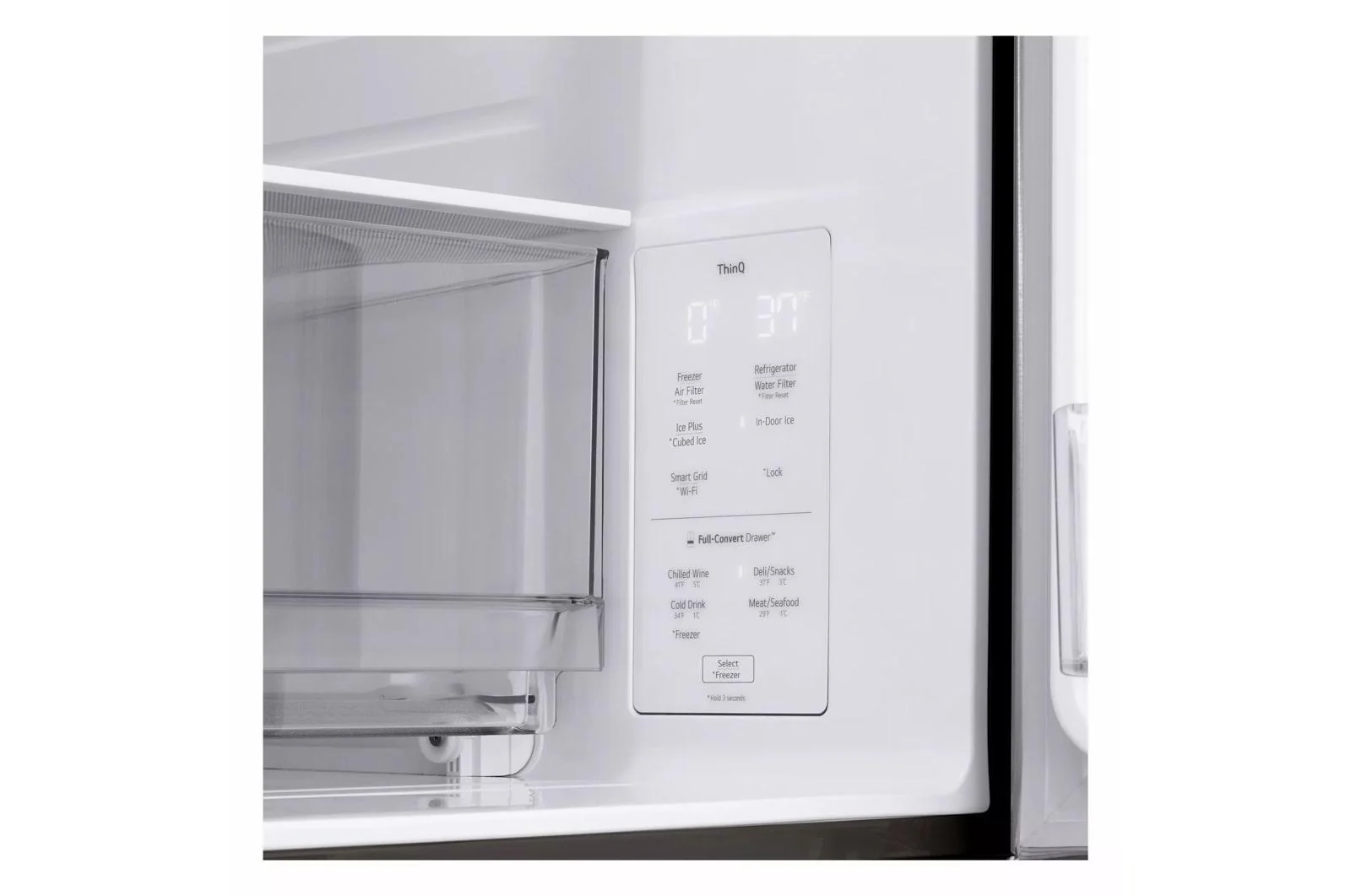 Lg 29 cu. ft. Smart Standard-Depth MAX™ 4-Door French Door Refrigerator with Full-Convert Drawer™ - Image 9