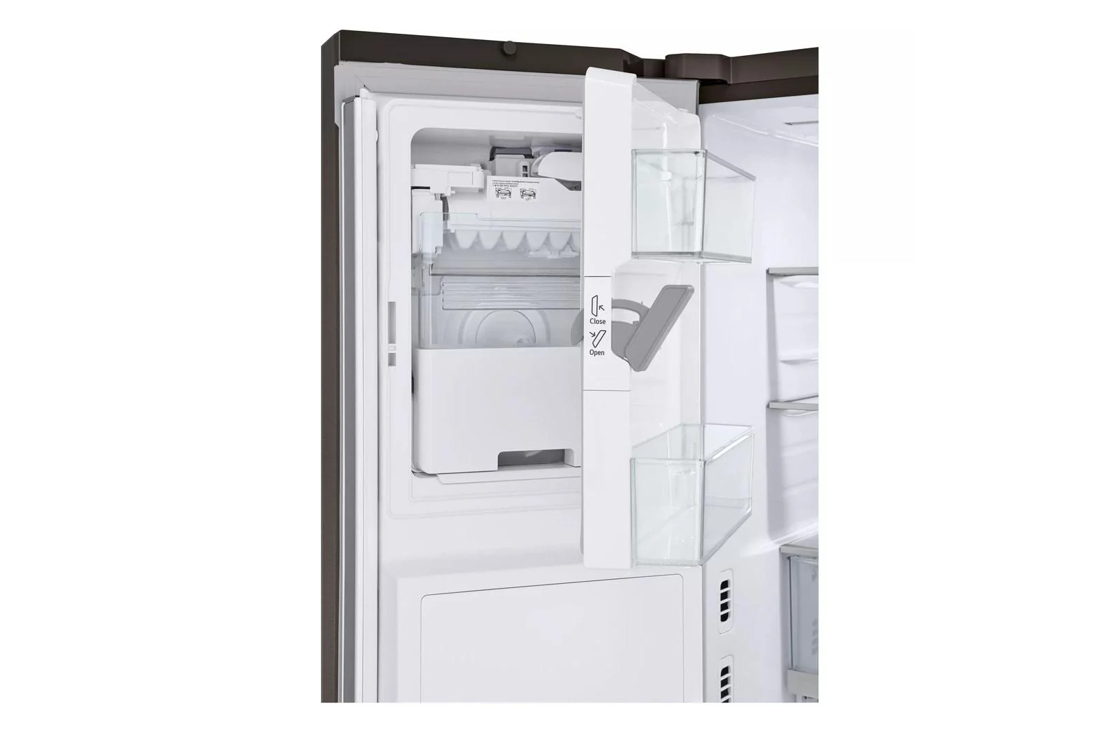 Lg LRYKC2606D 26 cu. ft. Smart Mirror InstaView® Counter-Depth MAX™ French Door Refrigerator with Four Types of Ice - Image 7