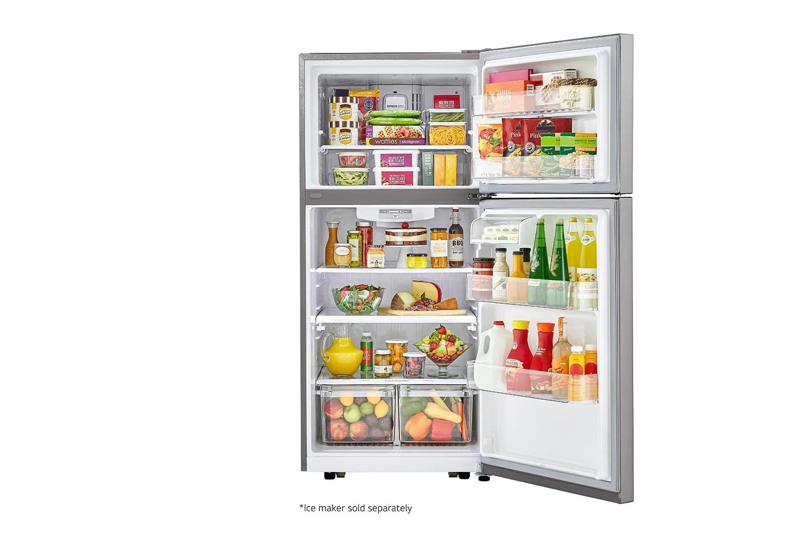 Lg LTCS20020S 20 cu. ft. 30 Inch Wide Top Freezer Refrigerator - Stainless Steel - Image 9