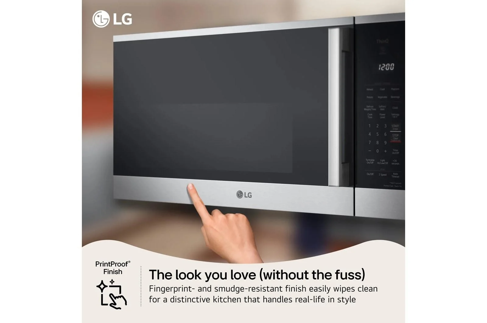 Lg MVEL2035Z 2.2 cu. ft. Wi-Fi Enabled Over-the-Range Microwave Oven with EasyClean® - Image 4