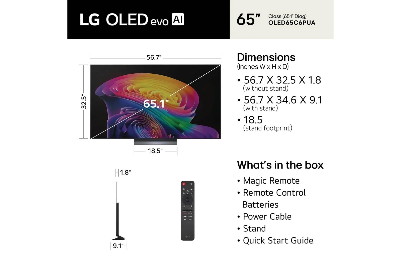 Lg OLED65C6PUA 65 Inch Class LG OLED evo AI C6 4K Smart TV 2026 - Image 5