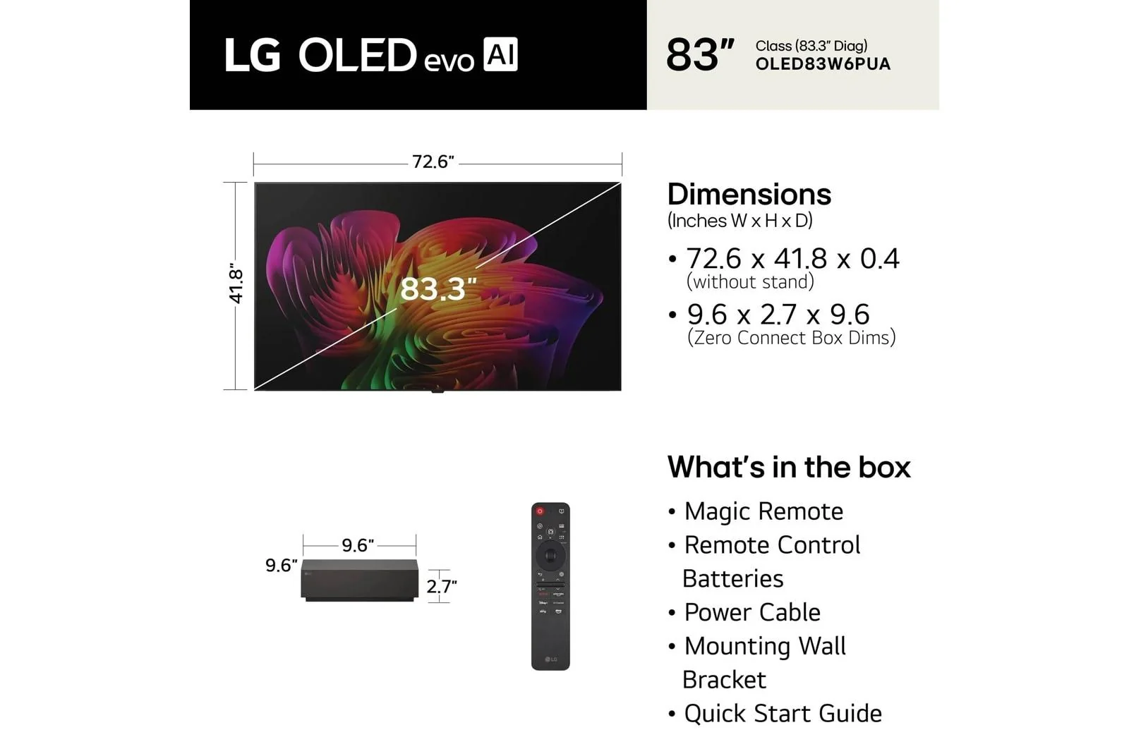 Lg OLED83W6PUA 83 Inch Class LG OLED evo AI W6 4K Smart TV 2026 with Wallpaper Design and Supplied Flush Wall Mount - Image 11