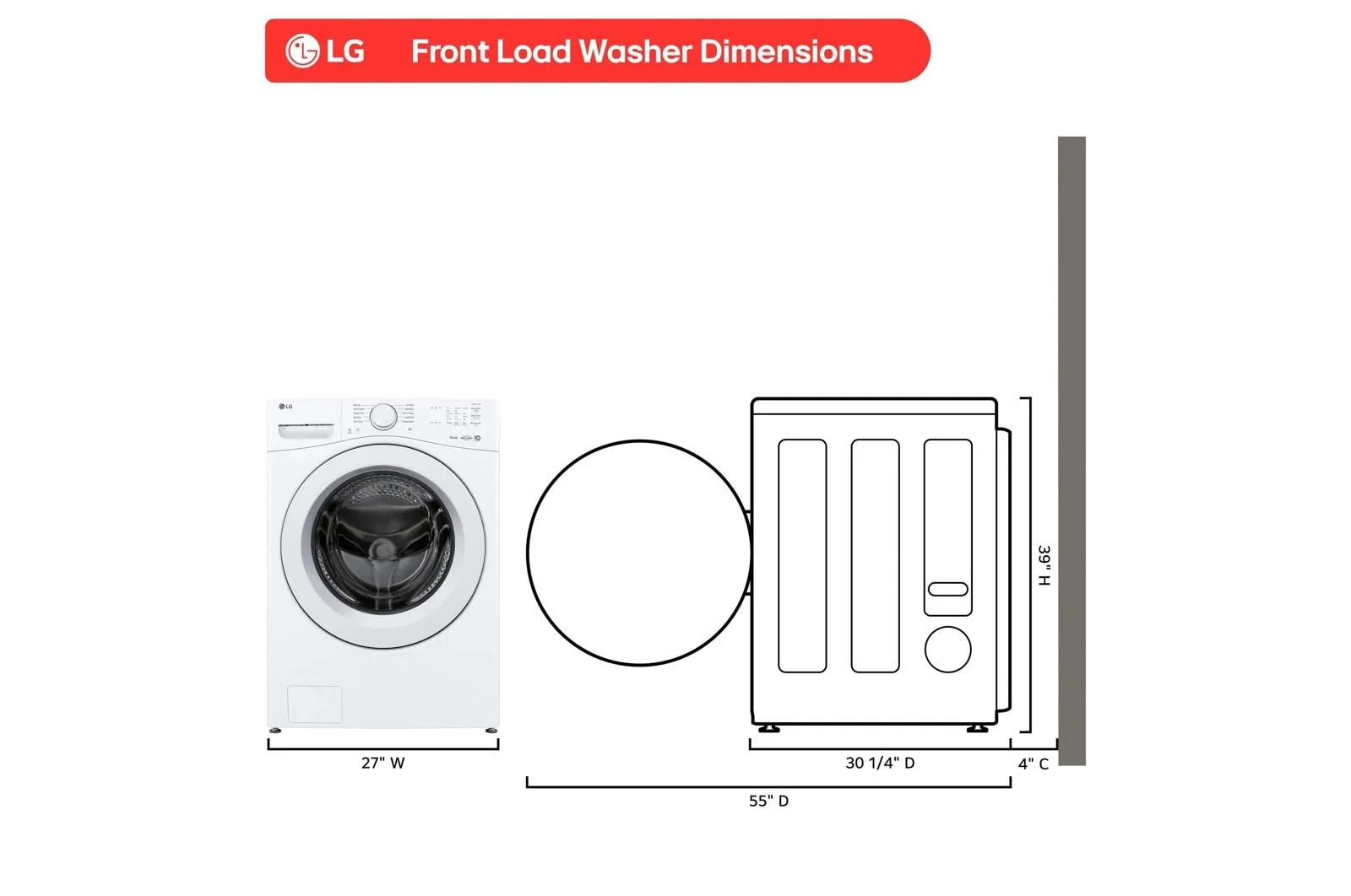 Lg WM3420CW 4.5 cu. ft. Ultra Large Capacity Smart Front Load Washer - Image 8