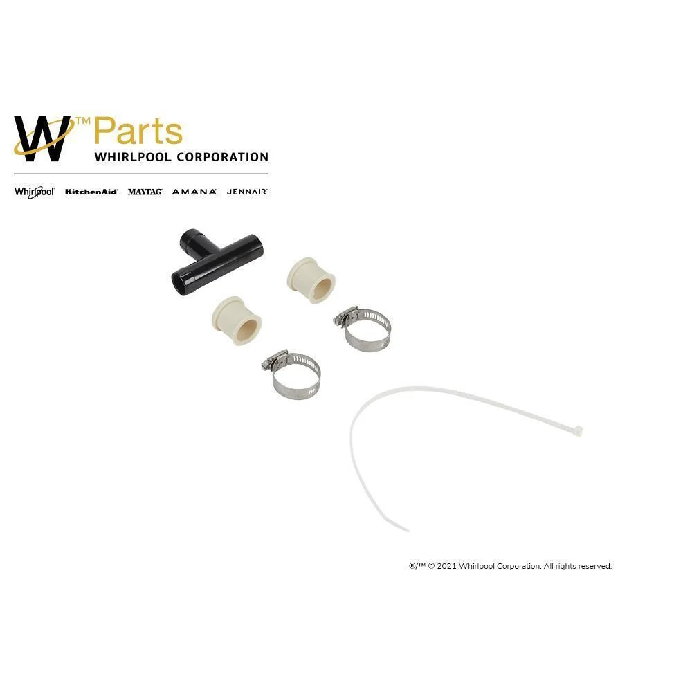 Maytag 285320 Washing machine siphon break assembly with 2 hose clamps, wire tie, and 2 drain hose sleeves - 1 pack - Image 3