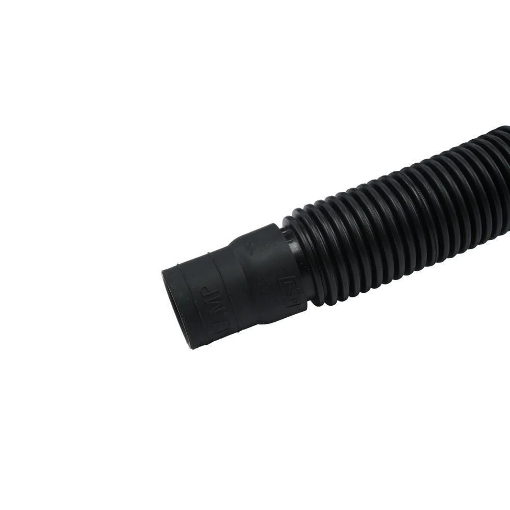Maytag 285666 8' Black washer drain hose with molded and straight plastic fittings, U-shape rubber nozzle, and spring clamp - 1 pack - Image 4