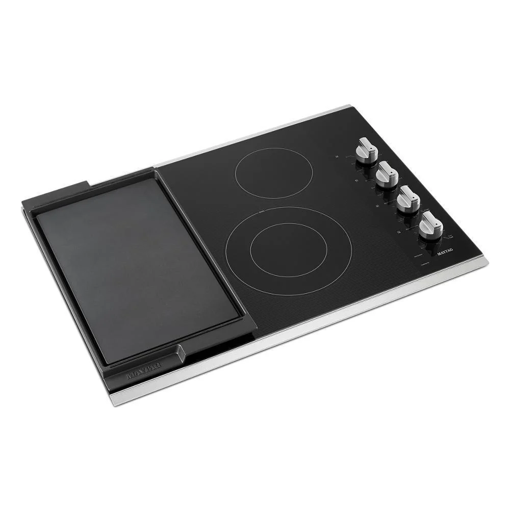 Maytag MEC8830HS 30-Inch Electric Cooktop with Reversible Grill and Griddle - Image 3