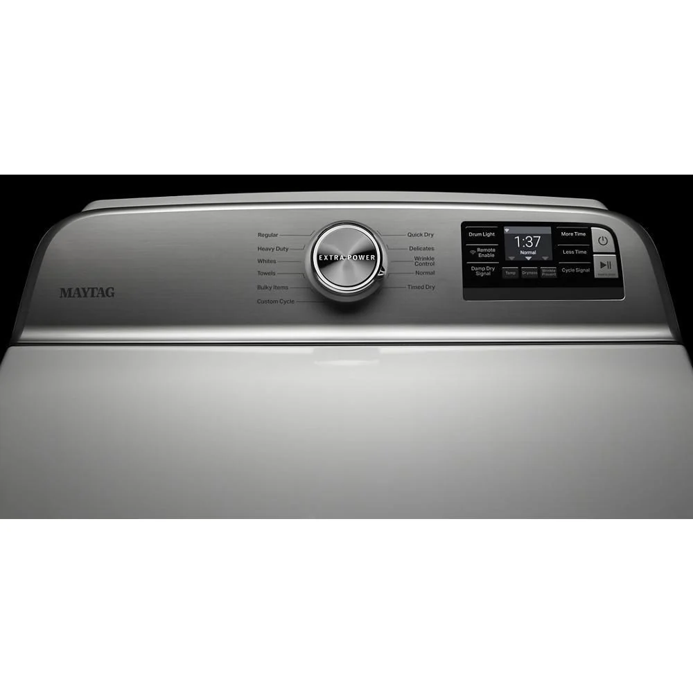 Maytag MED6230RHW Smart Top Load Electric Dryer with Extra Power Button - 7.4 cu. ft. - Image 5