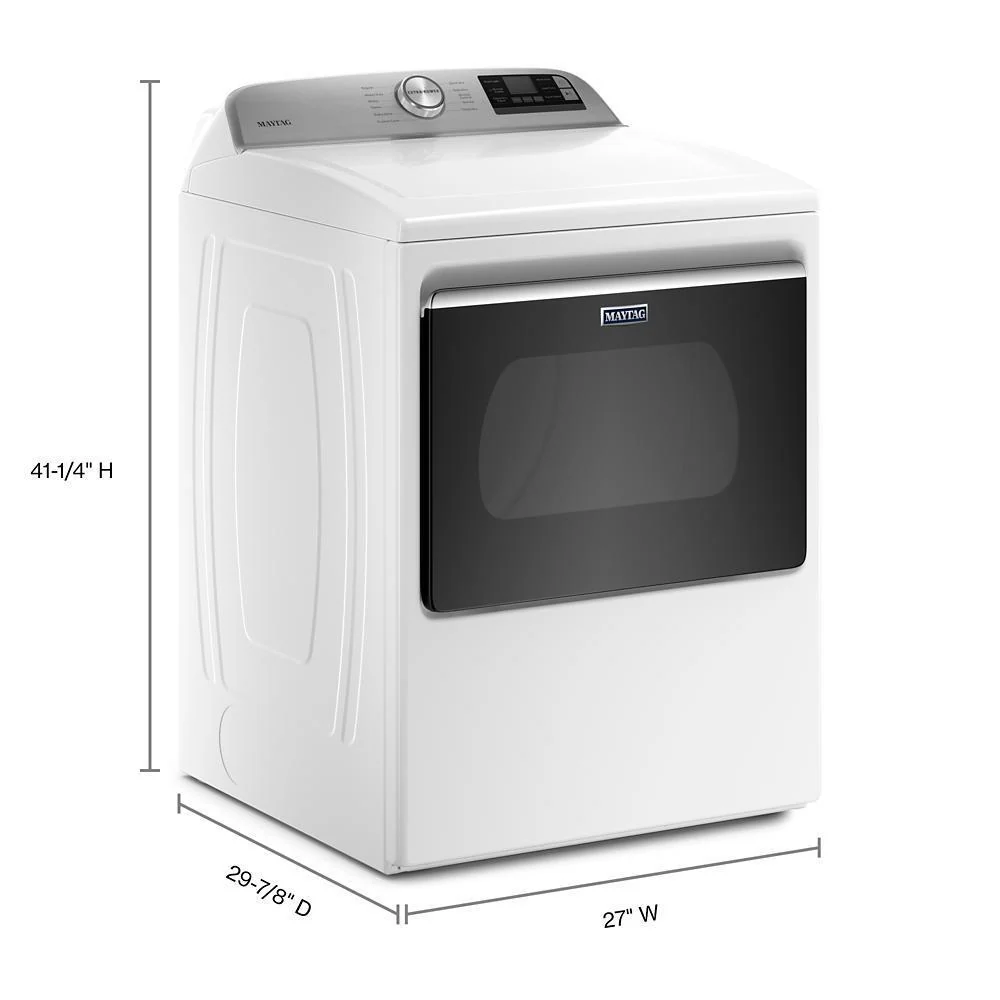 Maytag MED6230RHW Smart Top Load Electric Dryer with Extra Power Button - 7.4 cu. ft. - Image 6