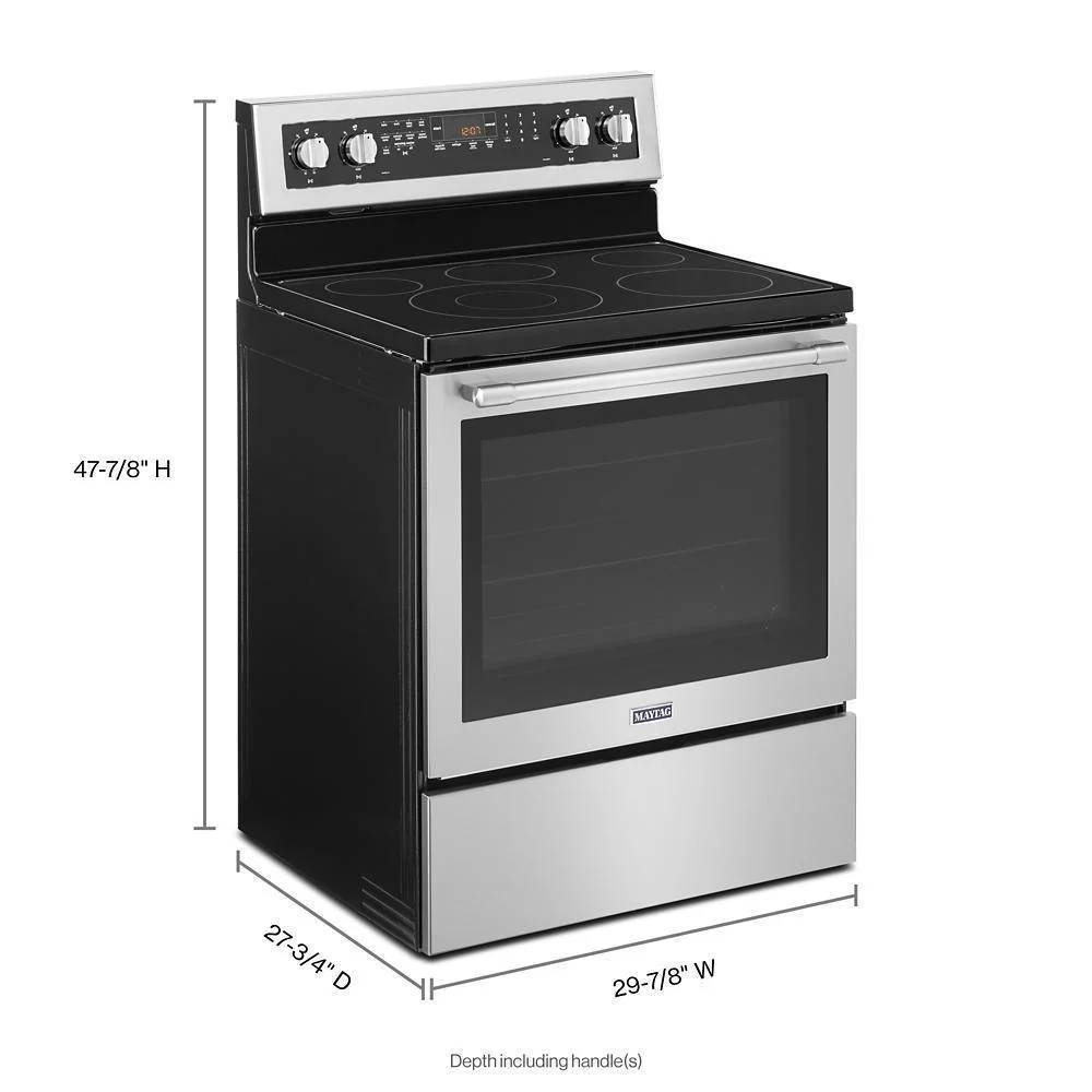 Maytag 30-Inch Wide Electric Range With True Convection And Power Preheat - 6.4 Cu. Ft. - Image 11