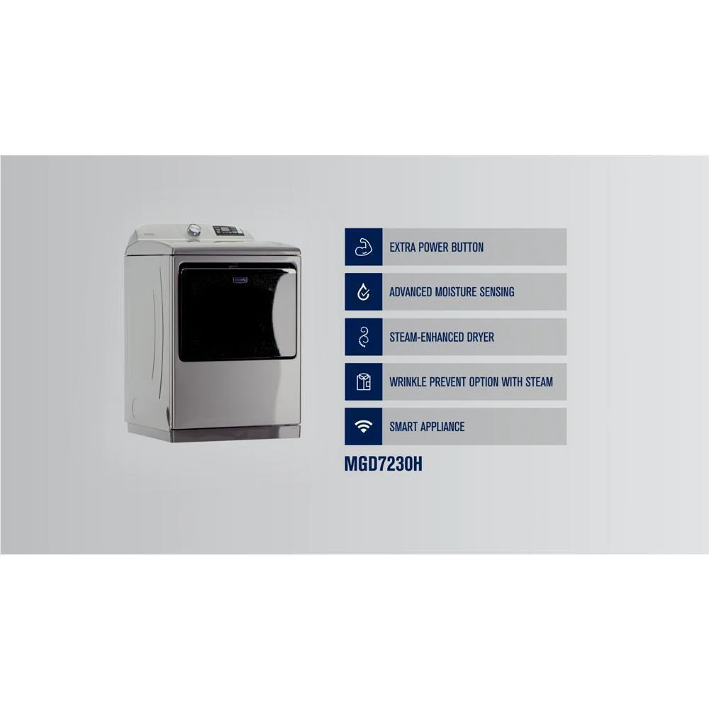 Maytag MGD7230HW Smart Top Load Gas Dryer with Extra Power - 7.4 cu. ft. - Image 10