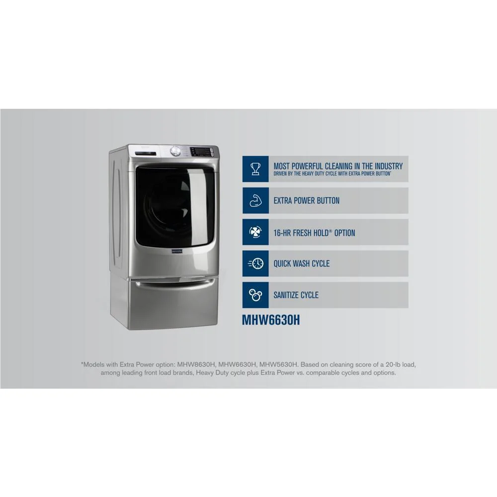 Maytag MHW6630HC Front Load Washer with Extra Power and 16-Hr Fresh Hold® option - 4.8 cu. ft. - Image 4