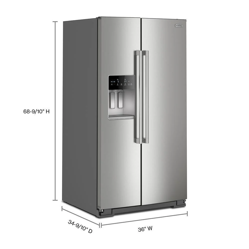 Maytag MRSF6636RZ 36-inch Wide Full-Depth Side-by-Side Refrigerator with Arctic Blue Interior - 28.7 Cu. Ft. - Image 2