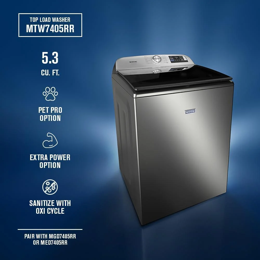 Maytag MTW7405RR 5.2 cu. ft. Smart Pet Pro Top Load Washer - Image 11