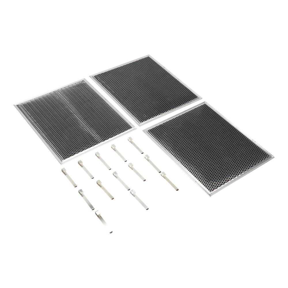 Maytag W10412939 Range Hood Charcoal Replacement Filter Kit for Models IH6302YS, IHW6302YB, IHW7302YS (Includes 3 Filters and 12 Clips)