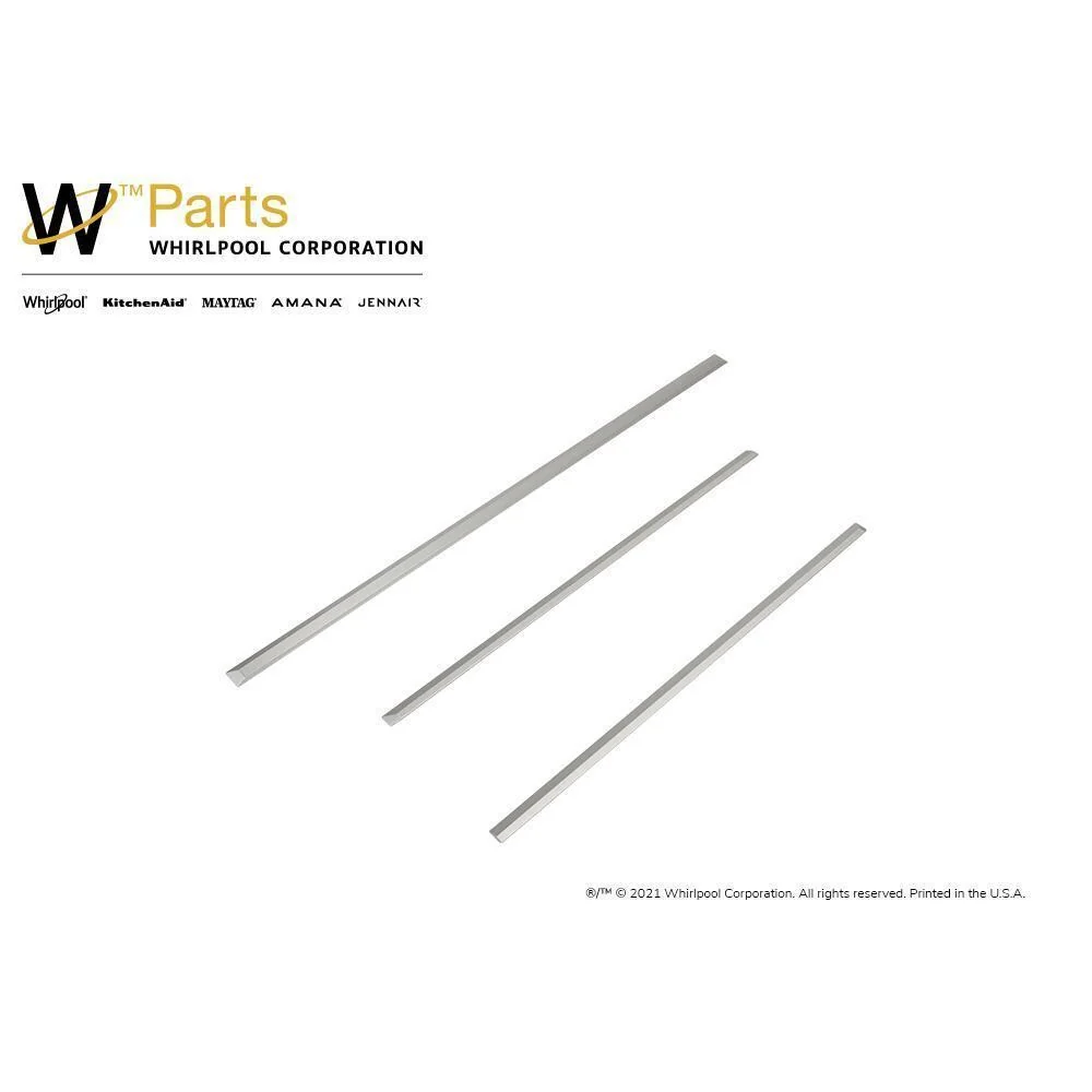 Maytag W10675028 34" Slide-in Range Trim Kit, Stainless Steel, with (3) trim pieces, and installation instructions - Image 10