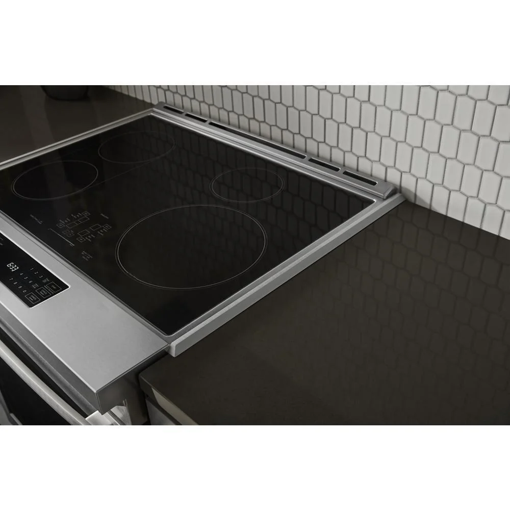 Maytag W10675028 34" Slide-in Range Trim Kit, Stainless Steel, with (3) trim pieces, and installation instructions - Image 3