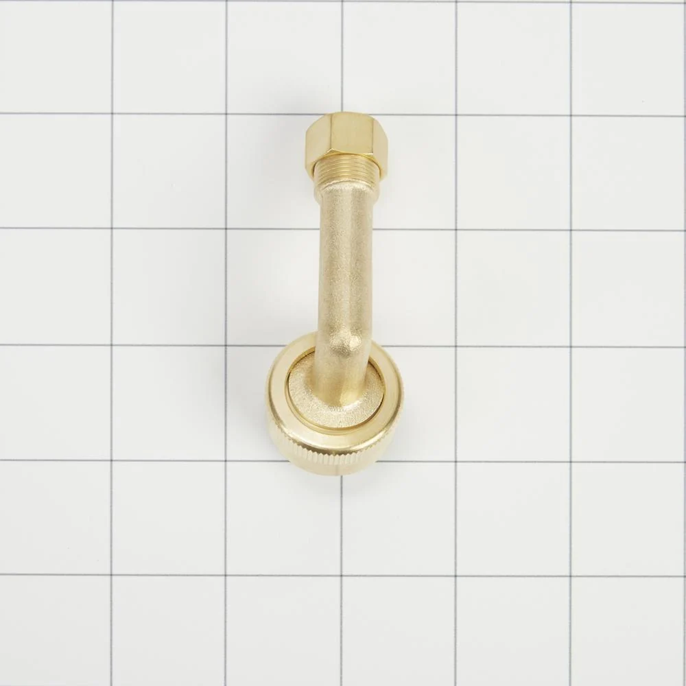 Maytag W10685193 Dishwasher Brass Gooseneck Fitting with washer, 3/4" NH x 3/8" compression fitting - Image 5