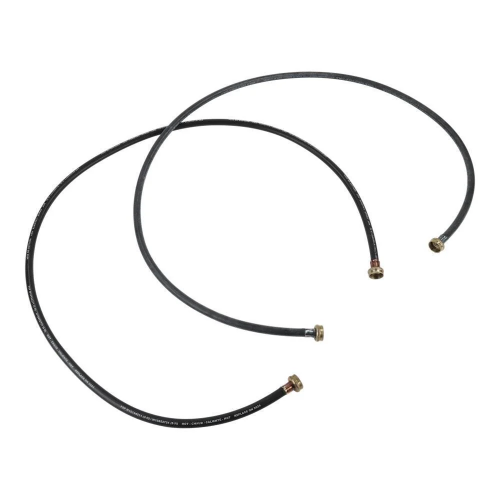 Maytag W11085908 6' Black braided washer fill hoses - 2 pack