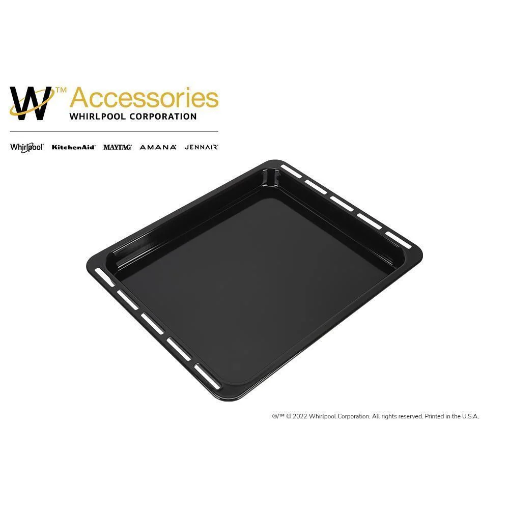 Maytag W11348808 Built-In Oven Baking Tray for Models WOS52ES4MZ/B/W, YOS52ES4MZ, WOD52ES4MZ/B/W, KOSC504PPS, YKOSC504PPS, KODC504PPS (17.75-IN L X 14.75-IN W X 0.75-IN D) - Image 3