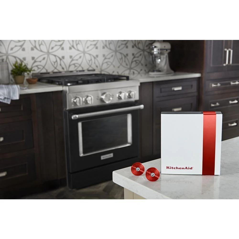 Maytag W11368841RE KitchenAid Commercial-Style Range Handle Medallion Kit - Red (Includes Two Medallions, Screws, and One 1/8-IN Hex Wrench) - Image 3