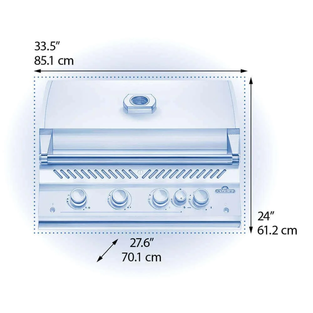 Napoleon Bbq BIG32RBNMK1 Built-In 700 Series 32 with Infrared Rear Burner , Natural Gas, Matte/Matt Black - Image 3