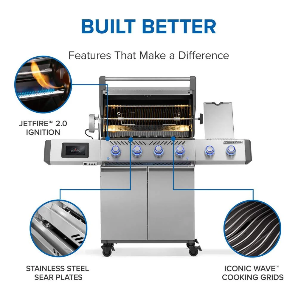 Napoleon Bbq PRO500VXRSIBNSS Prestige PRO 500 with Smart Technology , Natural Gas, Stainless Steel - Image 5