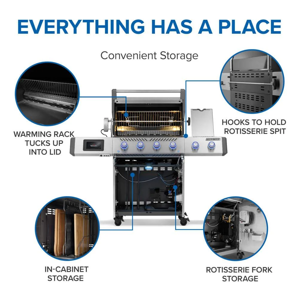 Napoleon Bbq PRO500VXRSIBNSS Prestige PRO 500 with Smart Technology , Natural Gas, Stainless Steel - Image 8