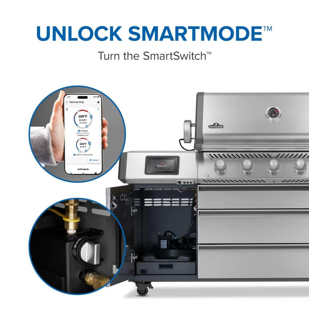Napoleon Bbq PRO665VXRSIBNSS Prestige PRO 665 Elite with Smart Technology & Electric Smoker Box , Natural Gas, Stainless Steel - Image 17