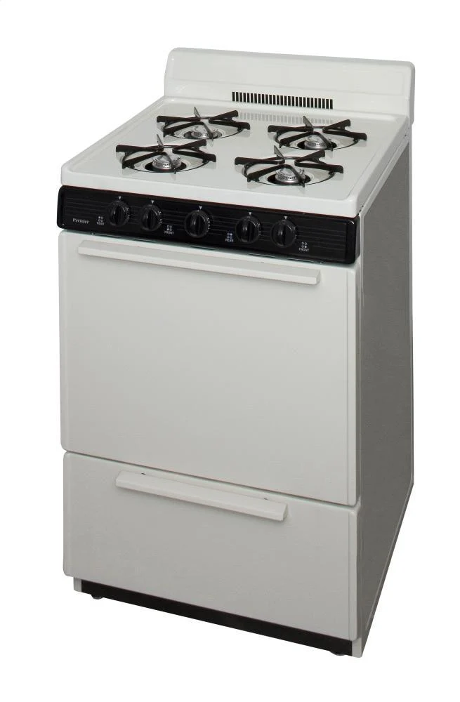 Premier BCK100TP 24 in. Freestanding Battery-Generated Spark Ignition Gas Range in Biscuit - Image 3