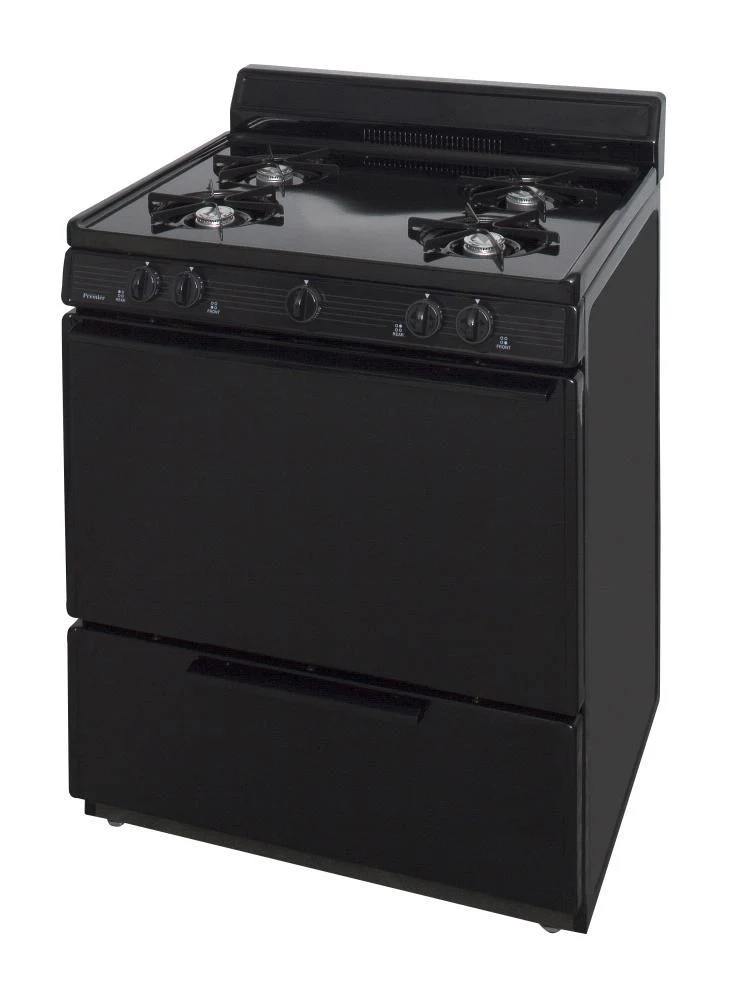 Premier BFK100BP 30 in. Freestanding Battery-Generated Spark Ignition Gas Range in Black - Image 3