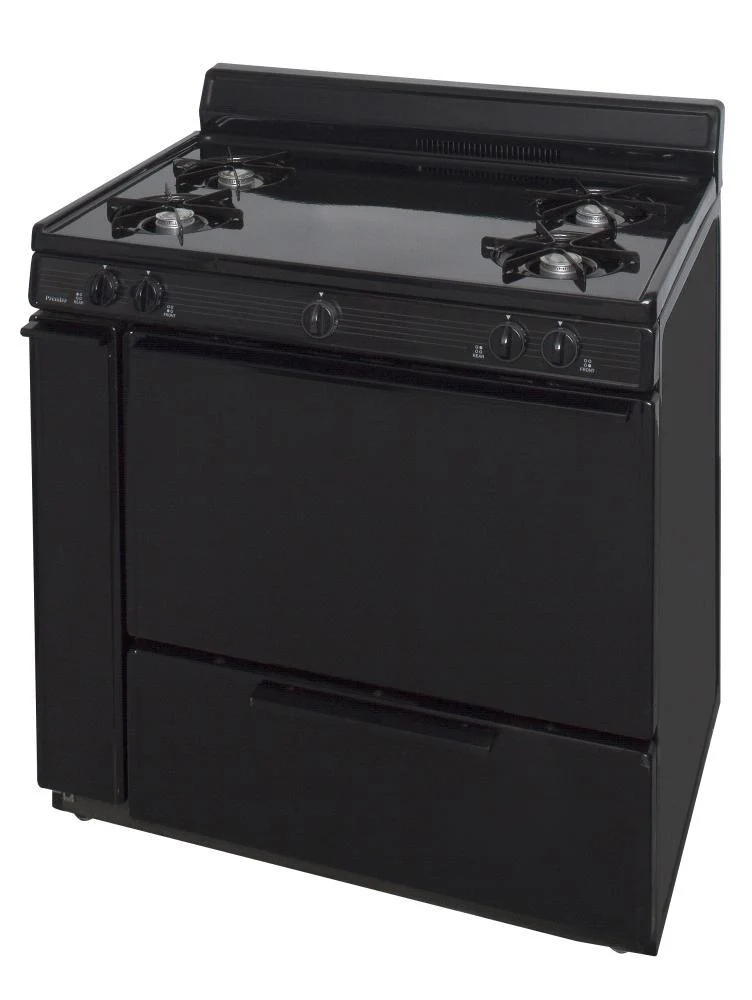 Premier BLK100BP 36 in. Freestanding Battery-Generated Spark Ignition Gas Range in Black - Image 3