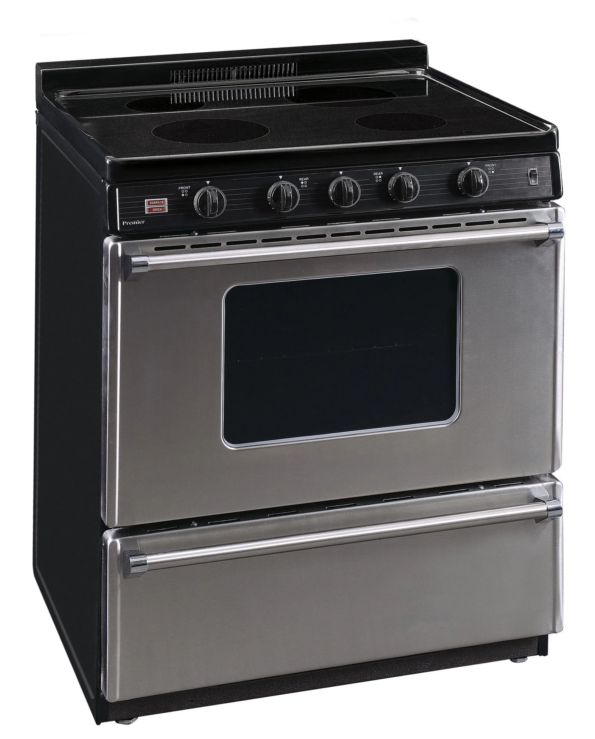 Premier EDS7X0BP 30 in. Freestanding Smooth Top Electric Range in Stainless Steel