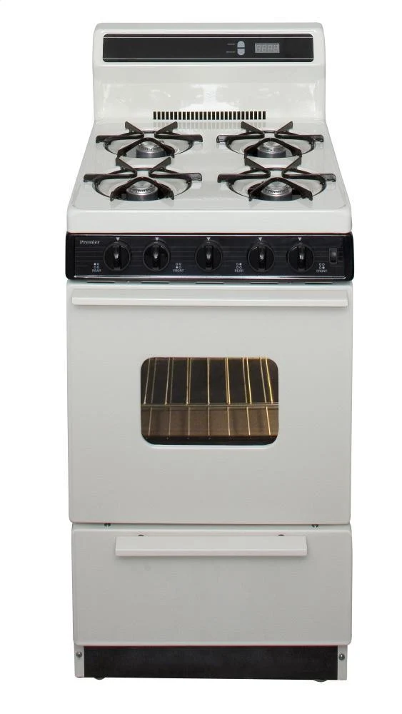 Premier SAK220TP 20 in. Freestanding Gas Range in Biscuit