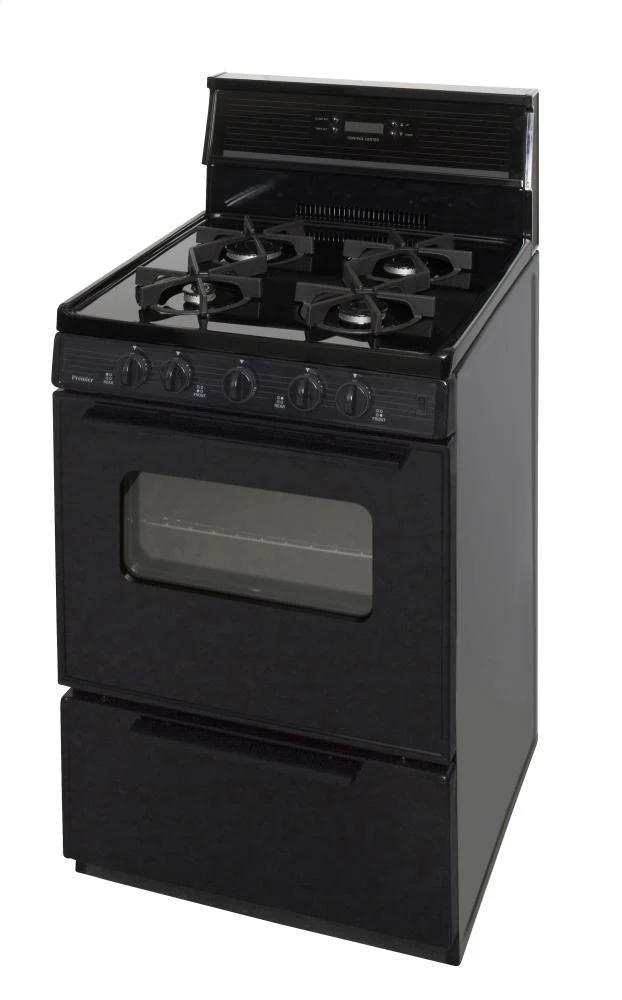 Premier SJK240BP 24 in. Freestanding Sealed Burner Spark Ignition Gas Range in Black - Image 3