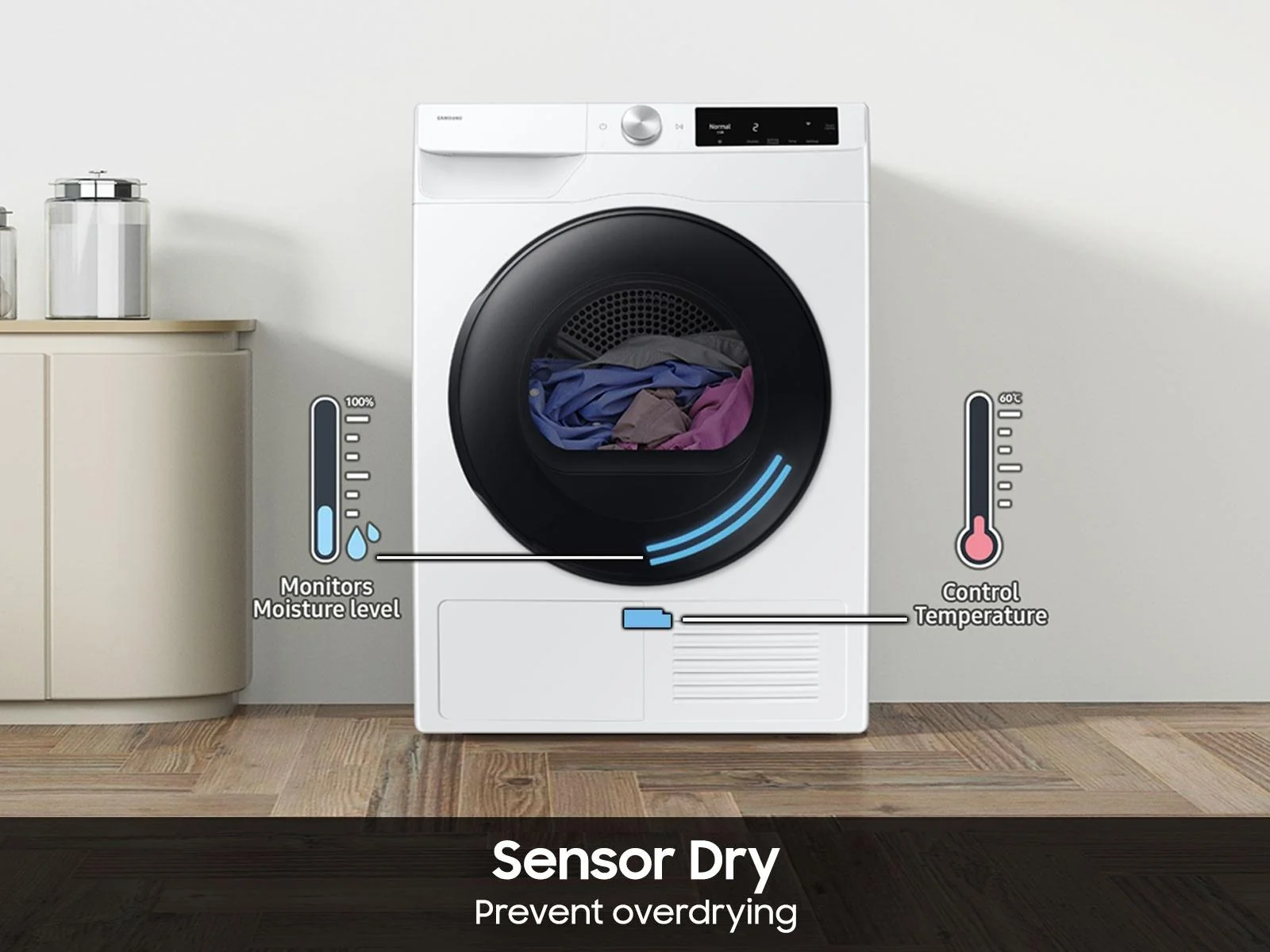 Samsung DV25FG62B0BEA2 Compact Ventless Heat Pump Dryer 4.0 cu. ft.  Wi-Fi Connectivity  Energy Efficient - Image 5