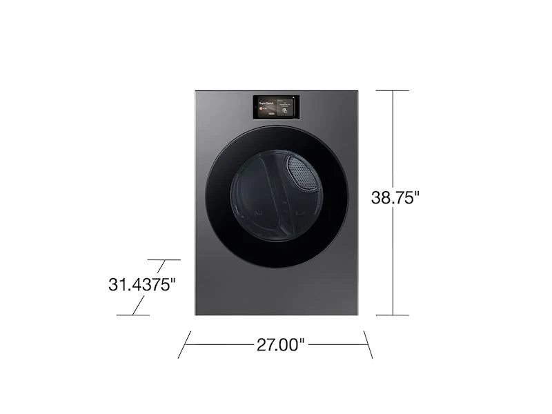Samsung DV90F53AGS Bespoke AI Front Load Gas Dryer - Image 2