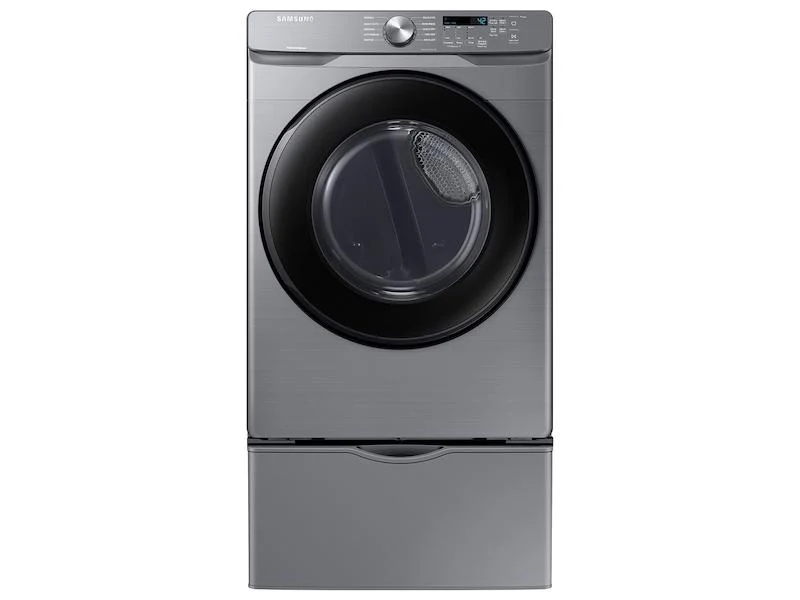 Samsung DVE45T6000P 7.5 cu. ft. Front Load Electric Dryer with Sensor Dry in Platinum - Image 3