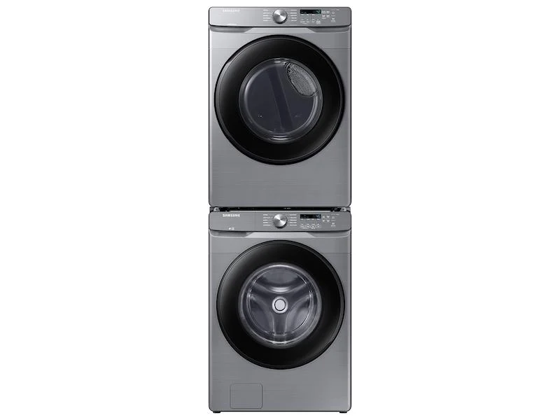 Samsung DVE45T6000P 7.5 cu. ft. Front Load Electric Dryer with Sensor Dry in Platinum - Image 4