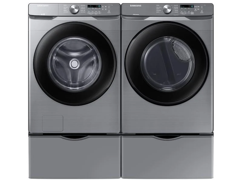 Samsung DVE45T6000P 7.5 cu. ft. Front Load Electric Dryer with Sensor Dry in Platinum - Image 5